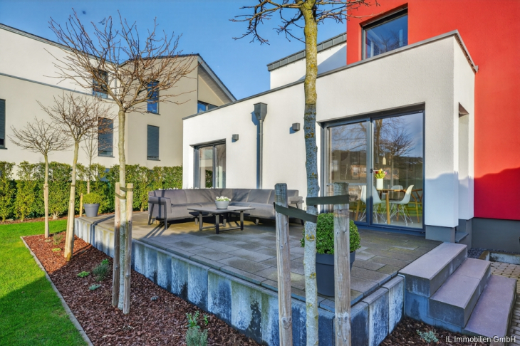 Blick auf die Terrasse Neubau