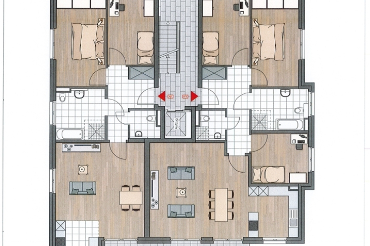 Grundriss 1. und 2. OG