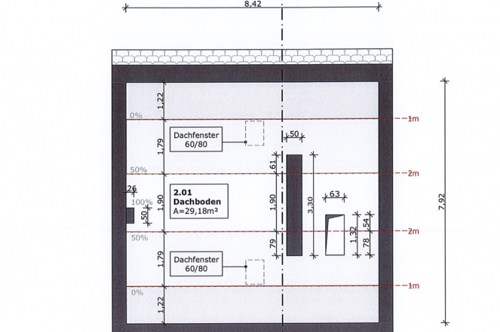 Grundriss Dachboden