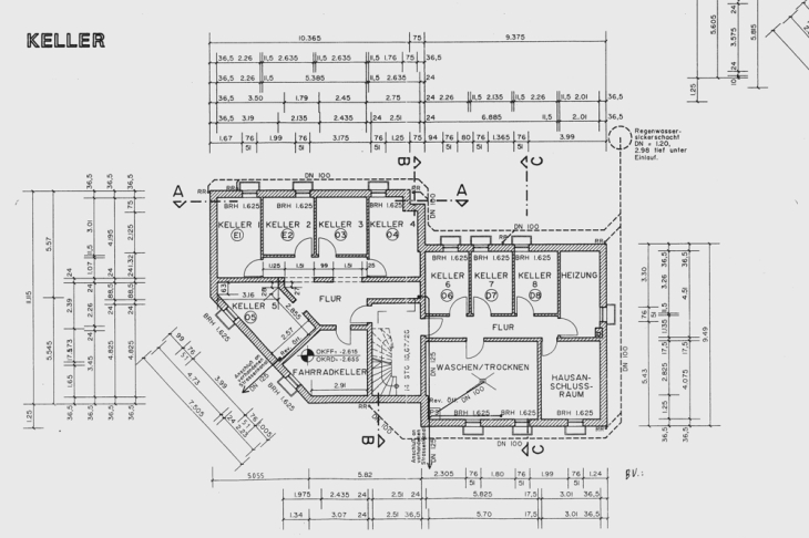 Grundriss Keller Exposé