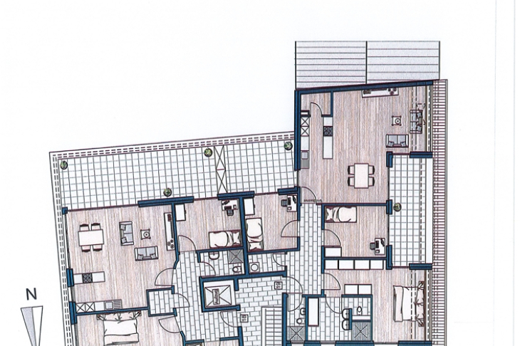 Grundriss Penthouse
