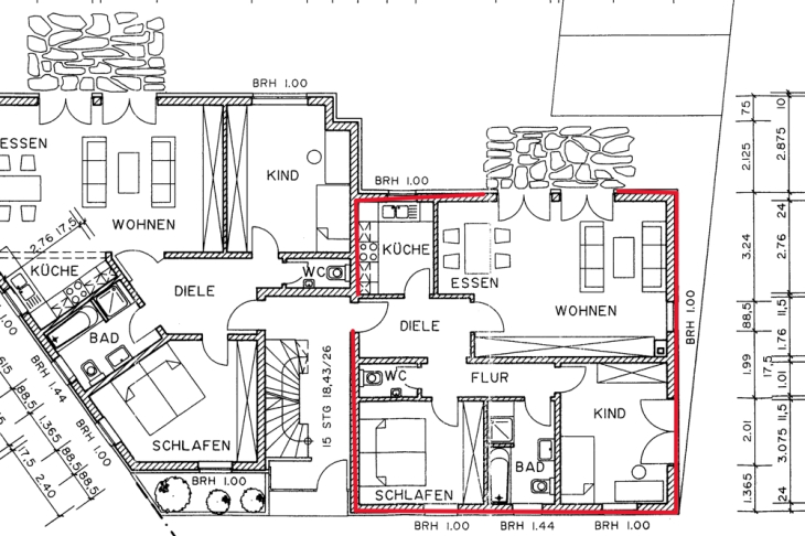 Grundriss WHG 2 EG Rechts
