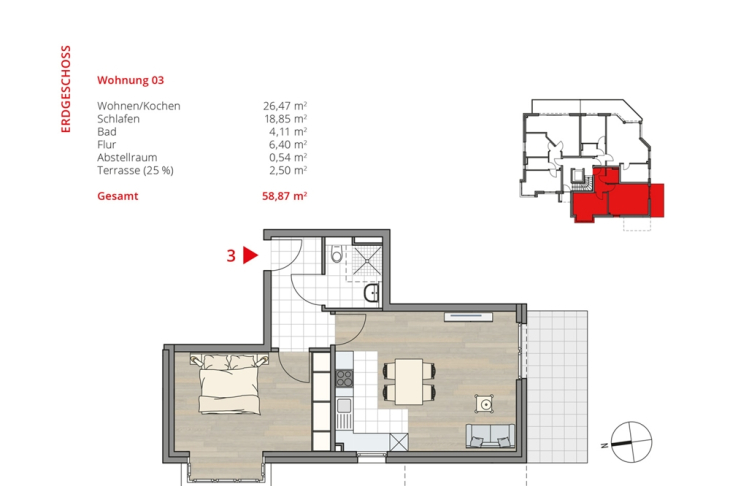 Grundriss WHG Nr. 3