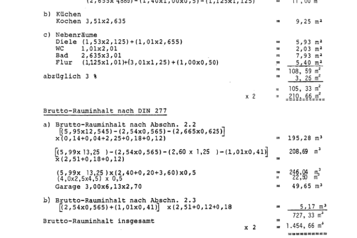 Wohnflächenberechnung