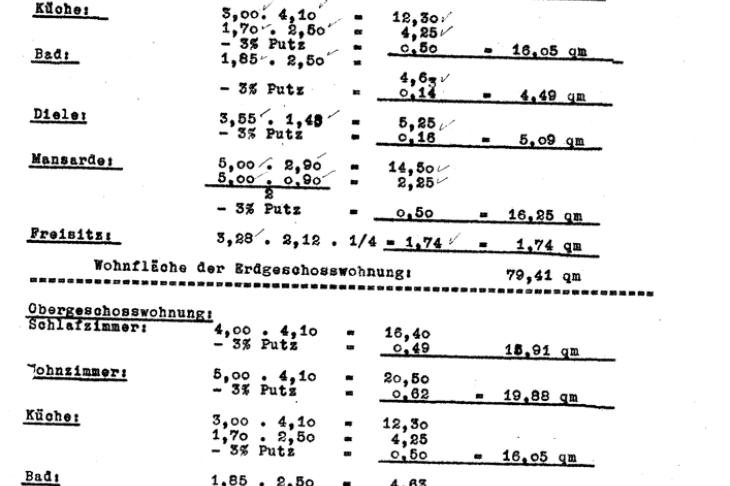 Wohnflächenberechnung S. 1